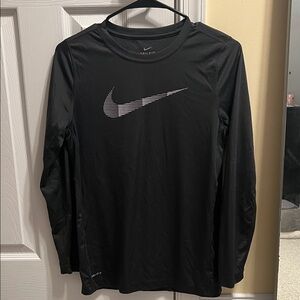 Nike Boys Black Long Sleeve Tee